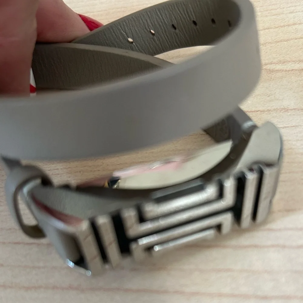 Tory Burch silver logo wrap bracelet - Picture 2 of 5